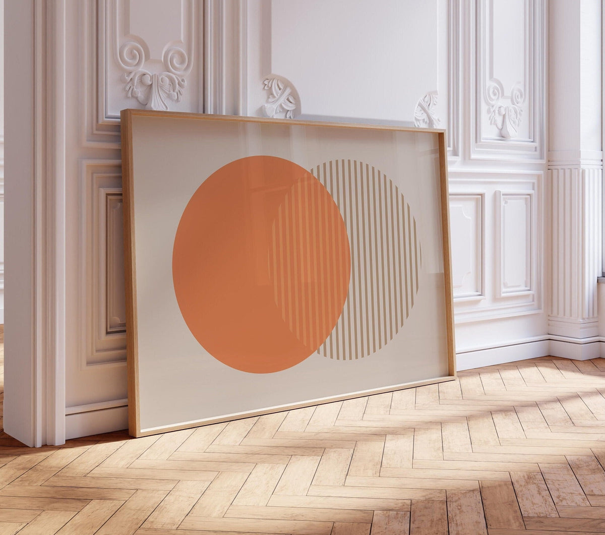 Cool Orange Mid Century Modern Art Print