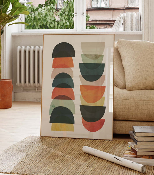 Cool Mid Century Modern Art Poster Print