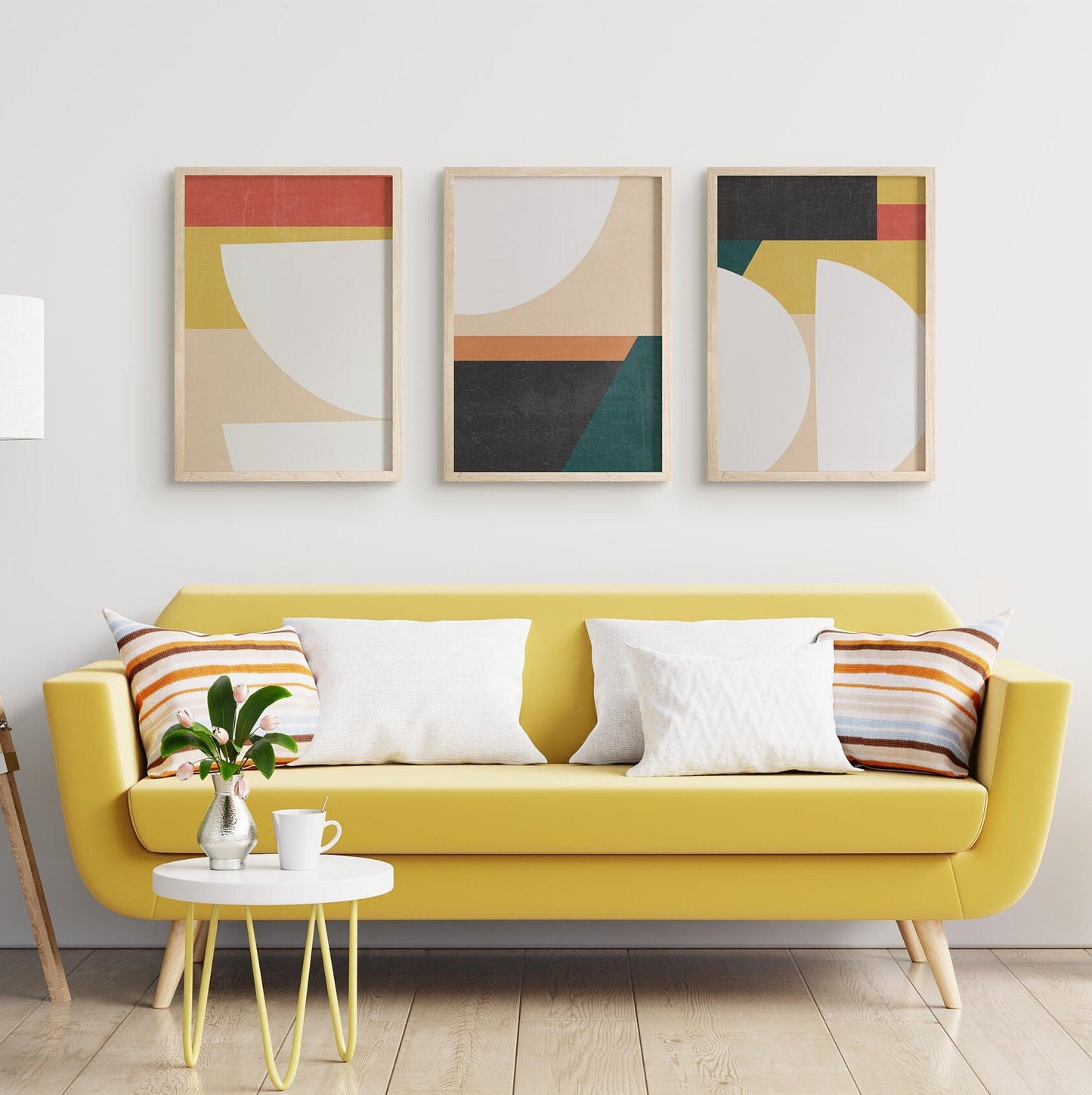 Set of 6 Colorful Mid Century Modern Art Prints