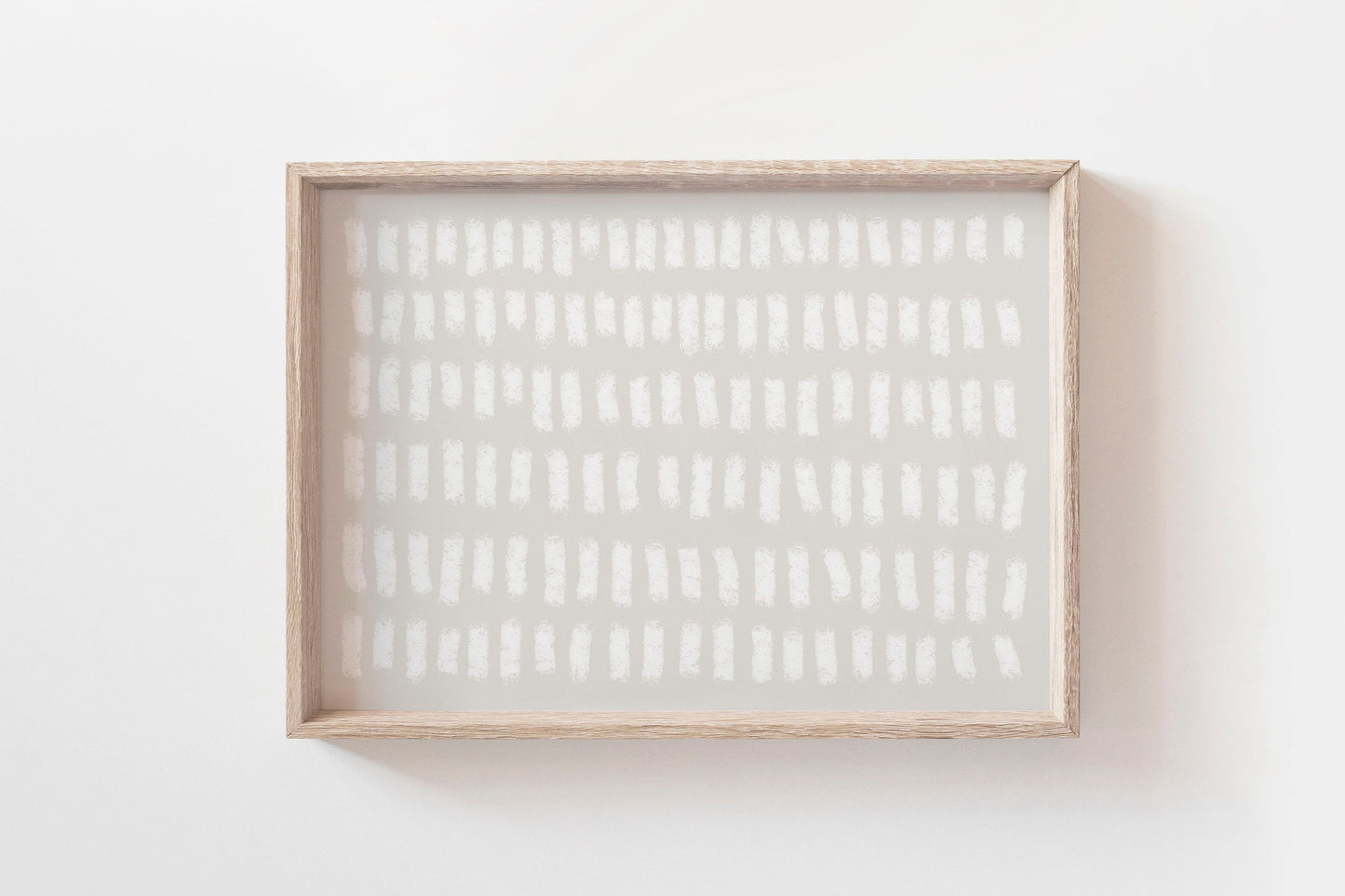 Neutral White on Beige Abstract Art Print