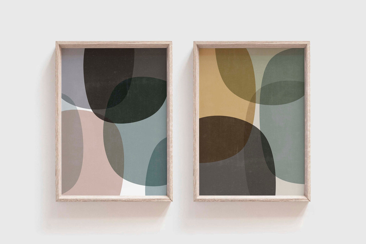 Set of 2 Boho Mid Century Modern Art Prints