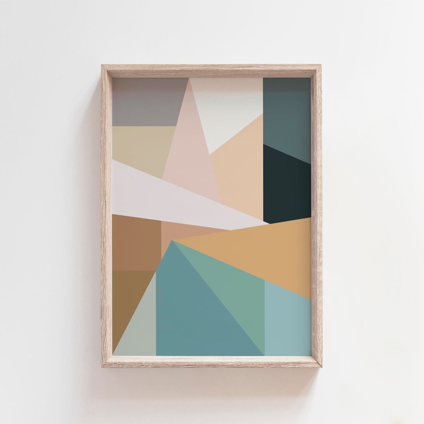 Boho Pastel Geometric Abstract Modern Art Print