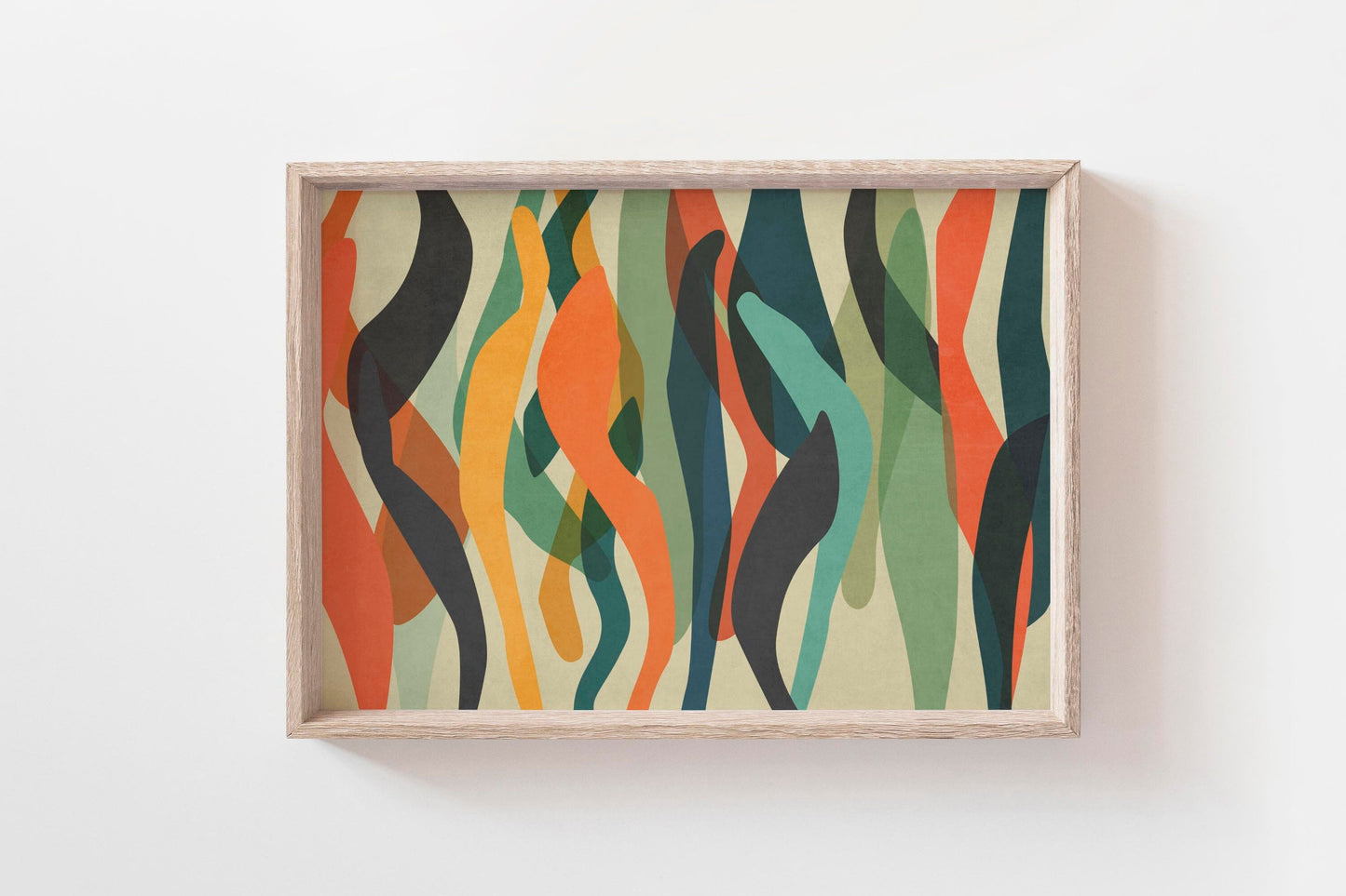 Large Modern Botanical Abstract Art Painting Print