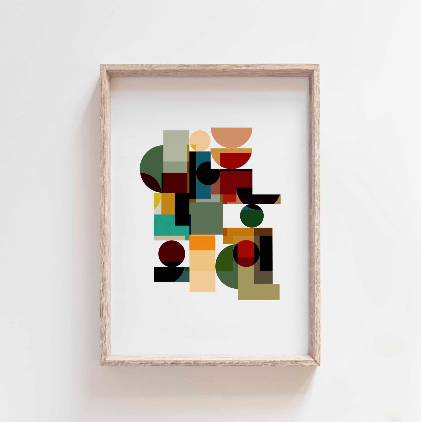 Colorful Modern Abstract Shapes Art Print