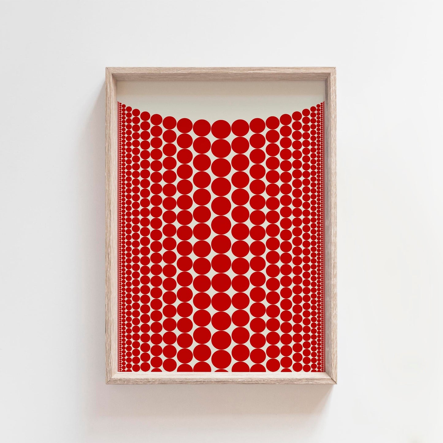 Cool Modern Red Abstract Circles Art Print