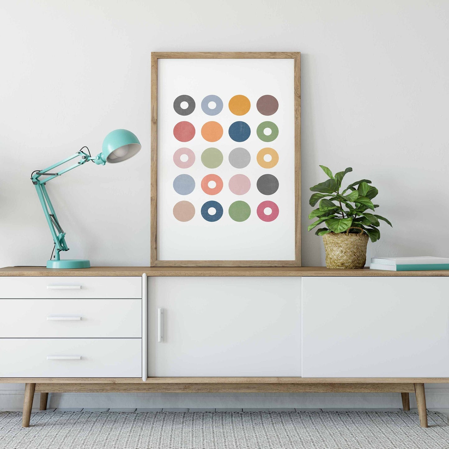 Set of 6 Fun Colorful Abstract Scandi Style Art Prints