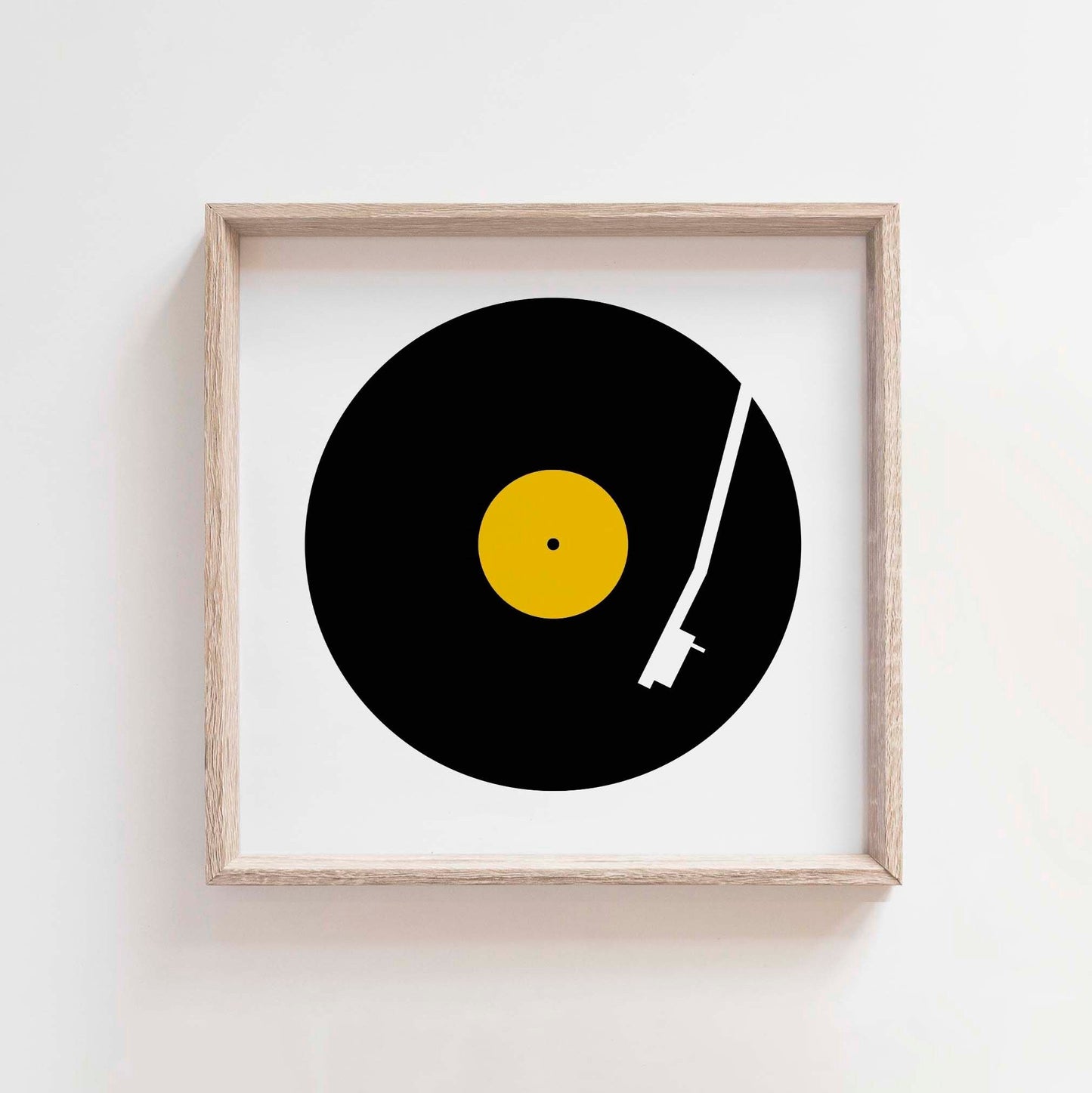 Yellow Vinyl Modern Square Wall Art Print