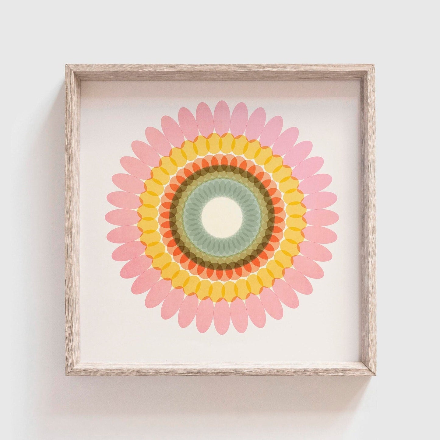 Cute Boho Mandala Abstract Square Art Print