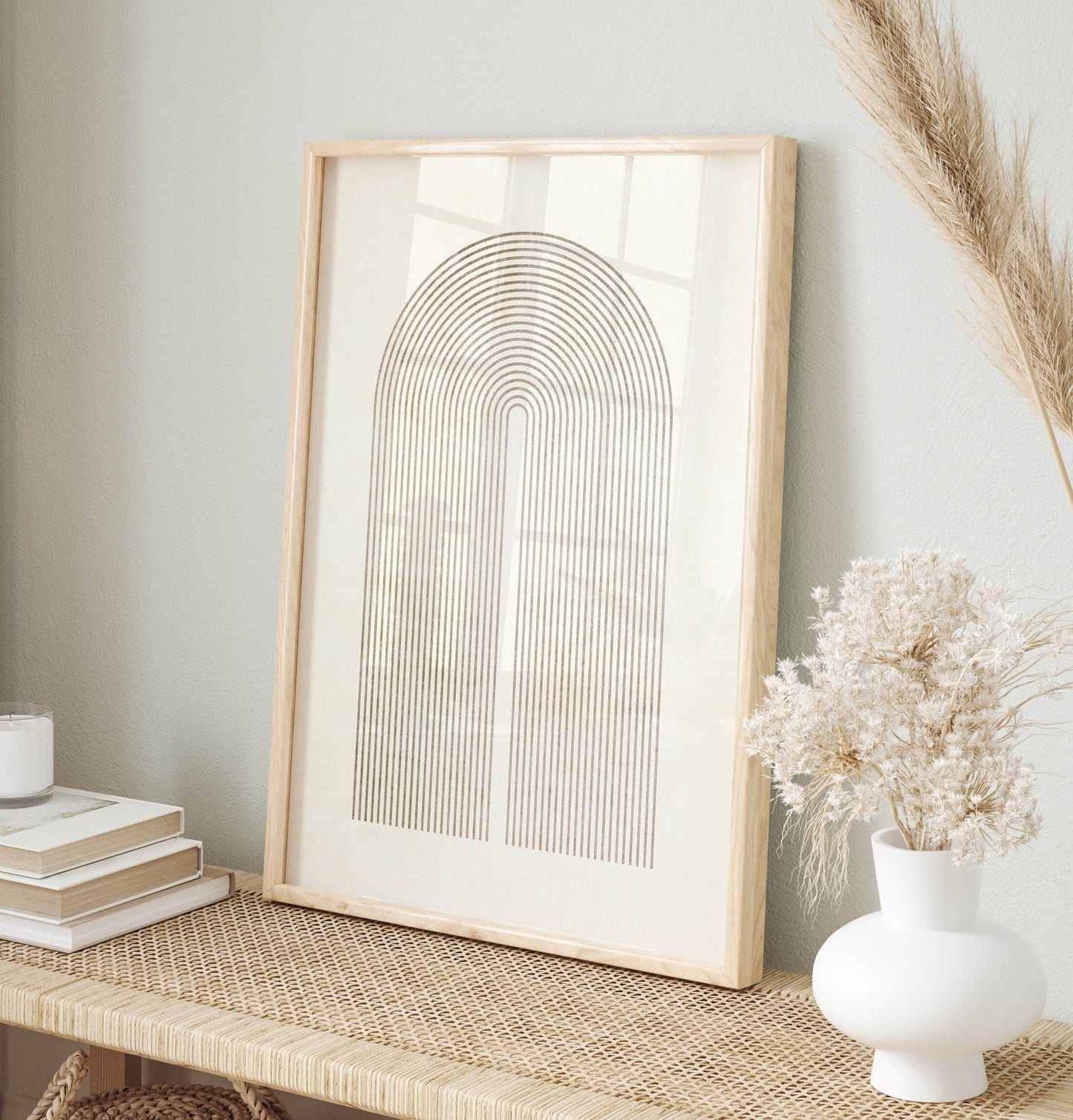Set of 6 Prints Neutral Mid Century Wall Art Prints