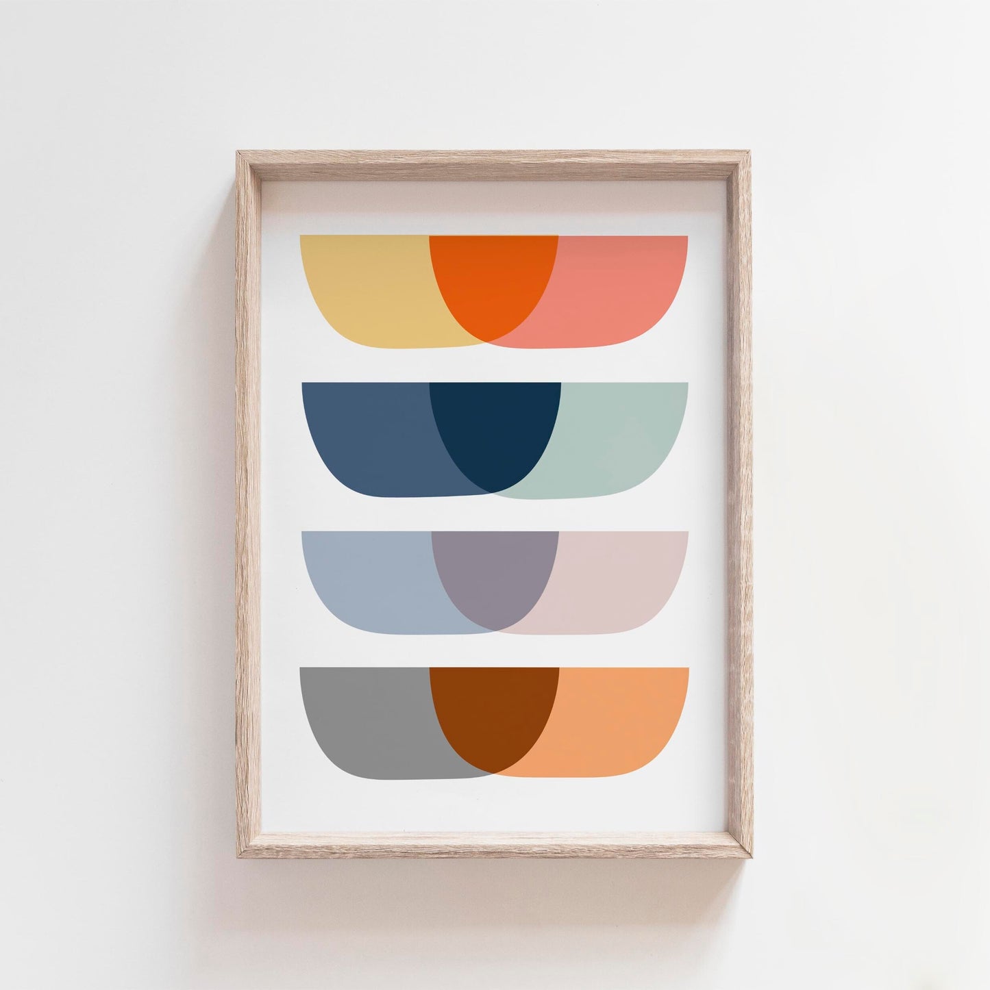 Fun and Colorful Mid Century Modern Art Print