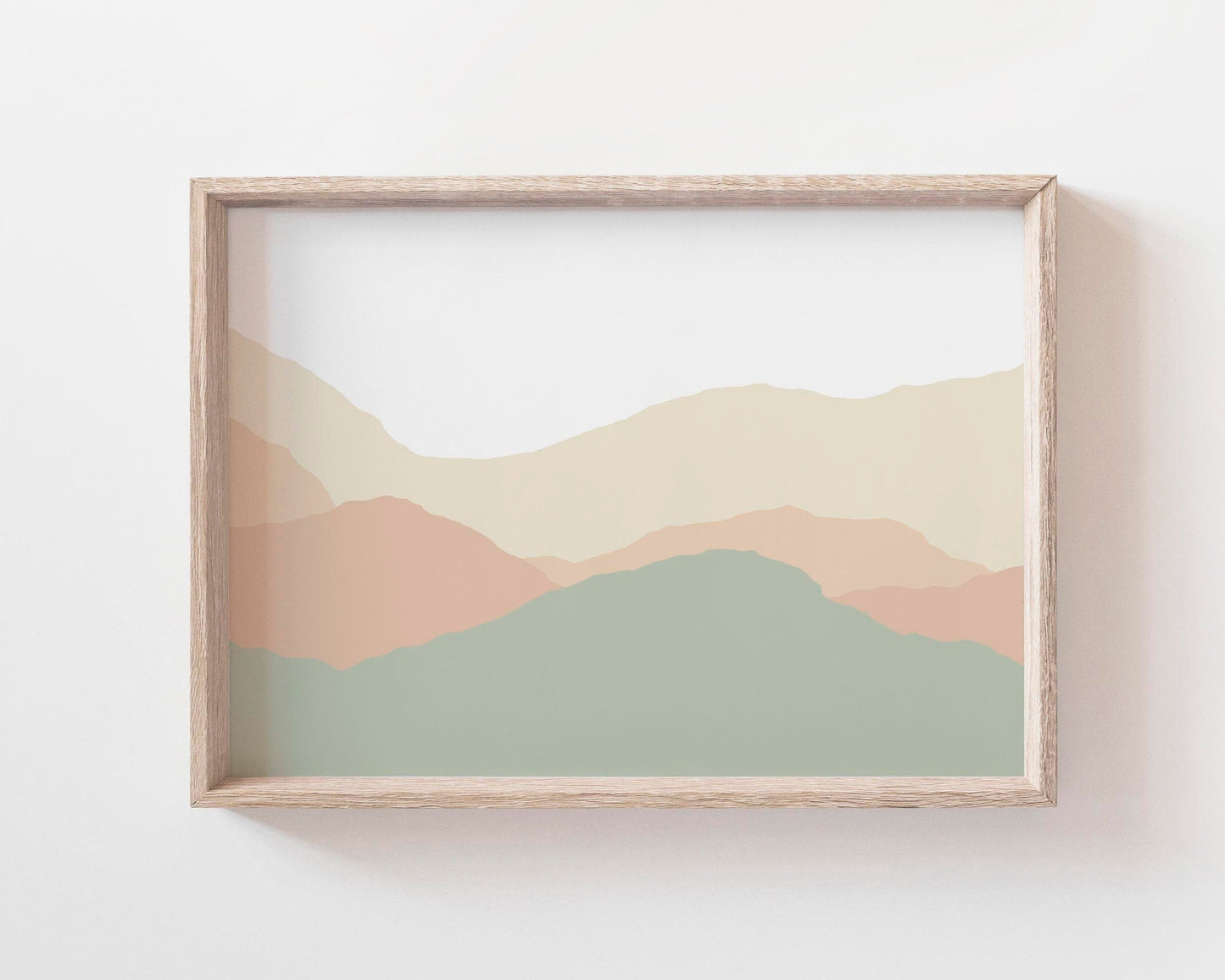 Modern Pastel Abstract Landscape Wall Art Print
