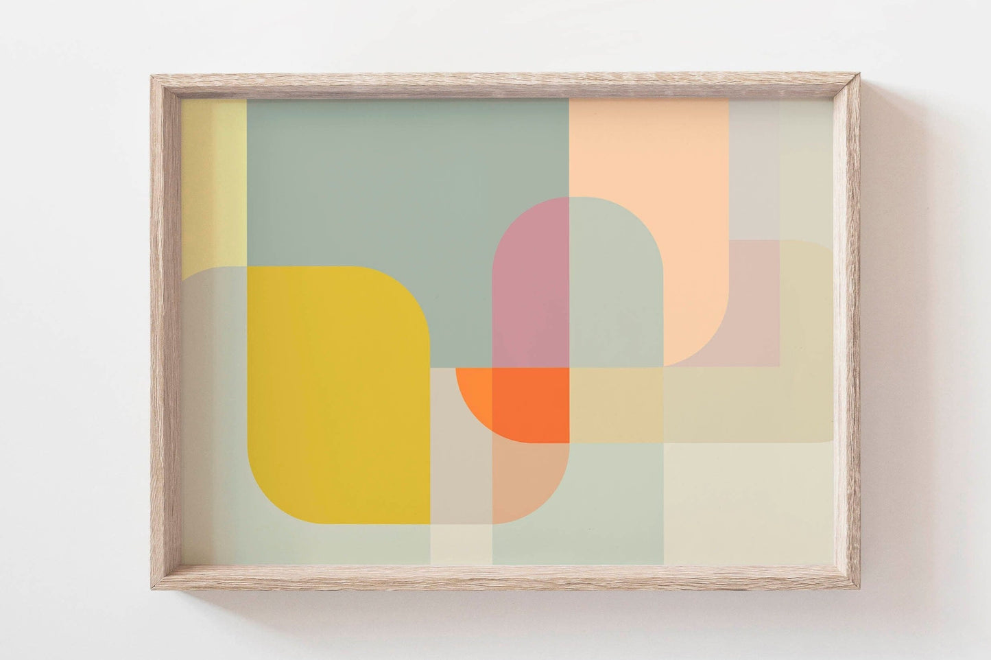 Cute Pastel Modern Abstract Wall Art Print