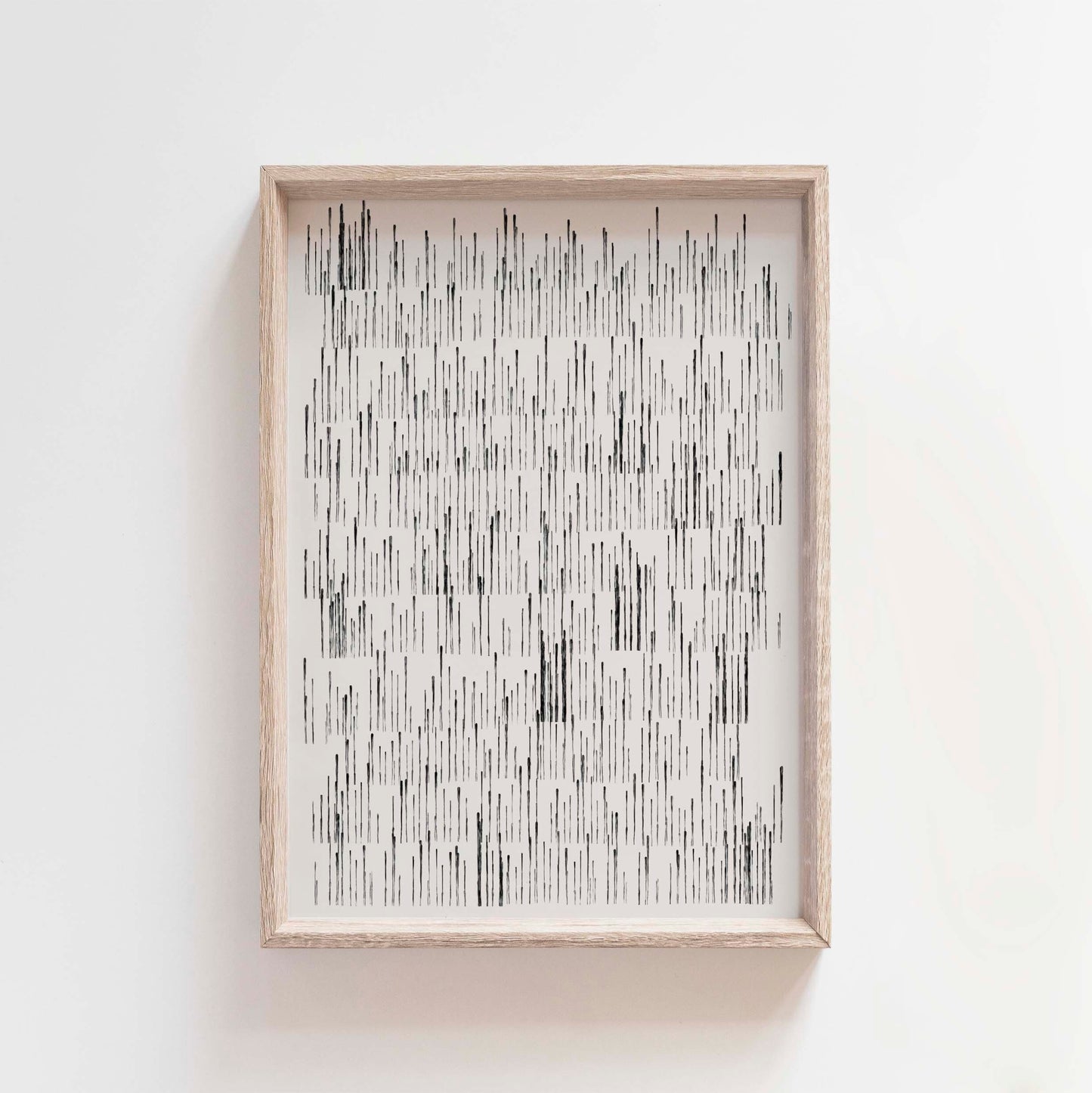 Boho Black and White Illustration Modern Art Print