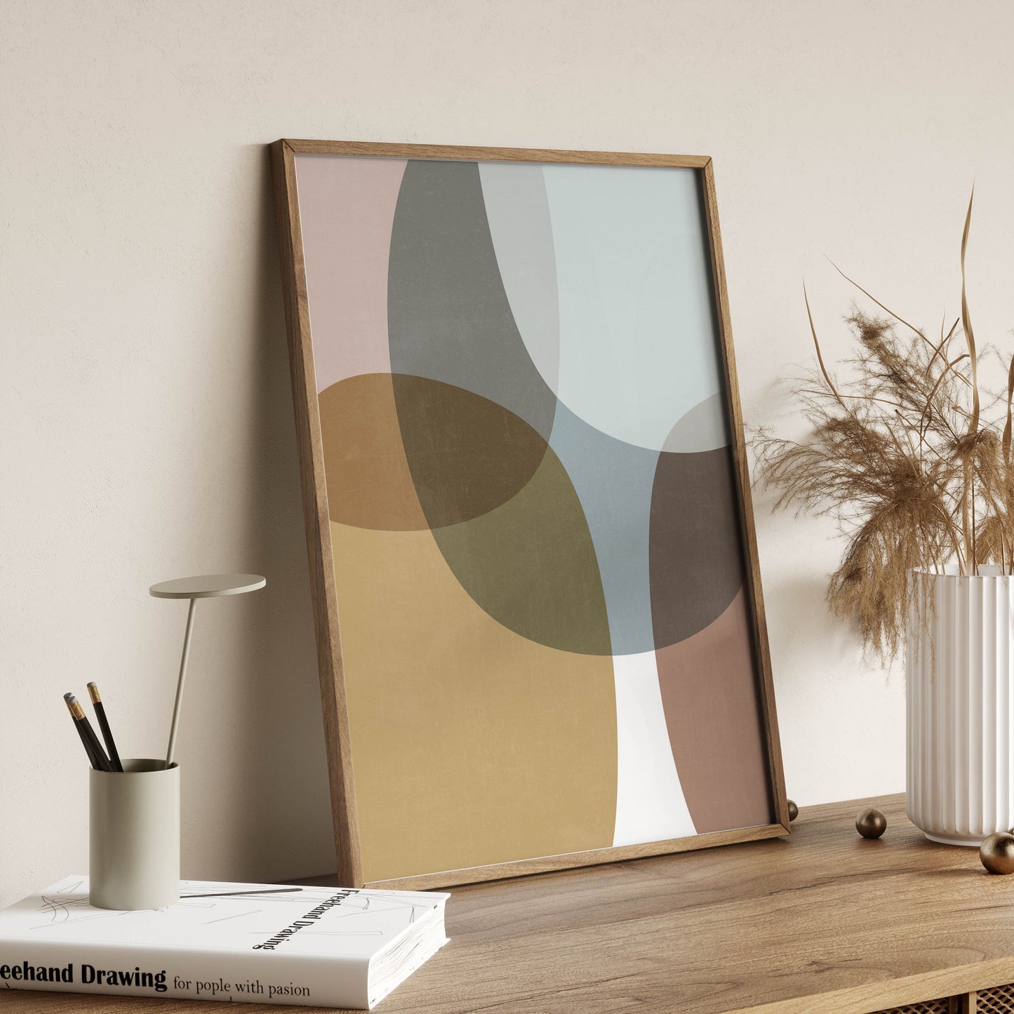 Set of 6 Colorful Boho Abstract Wall Art Prints