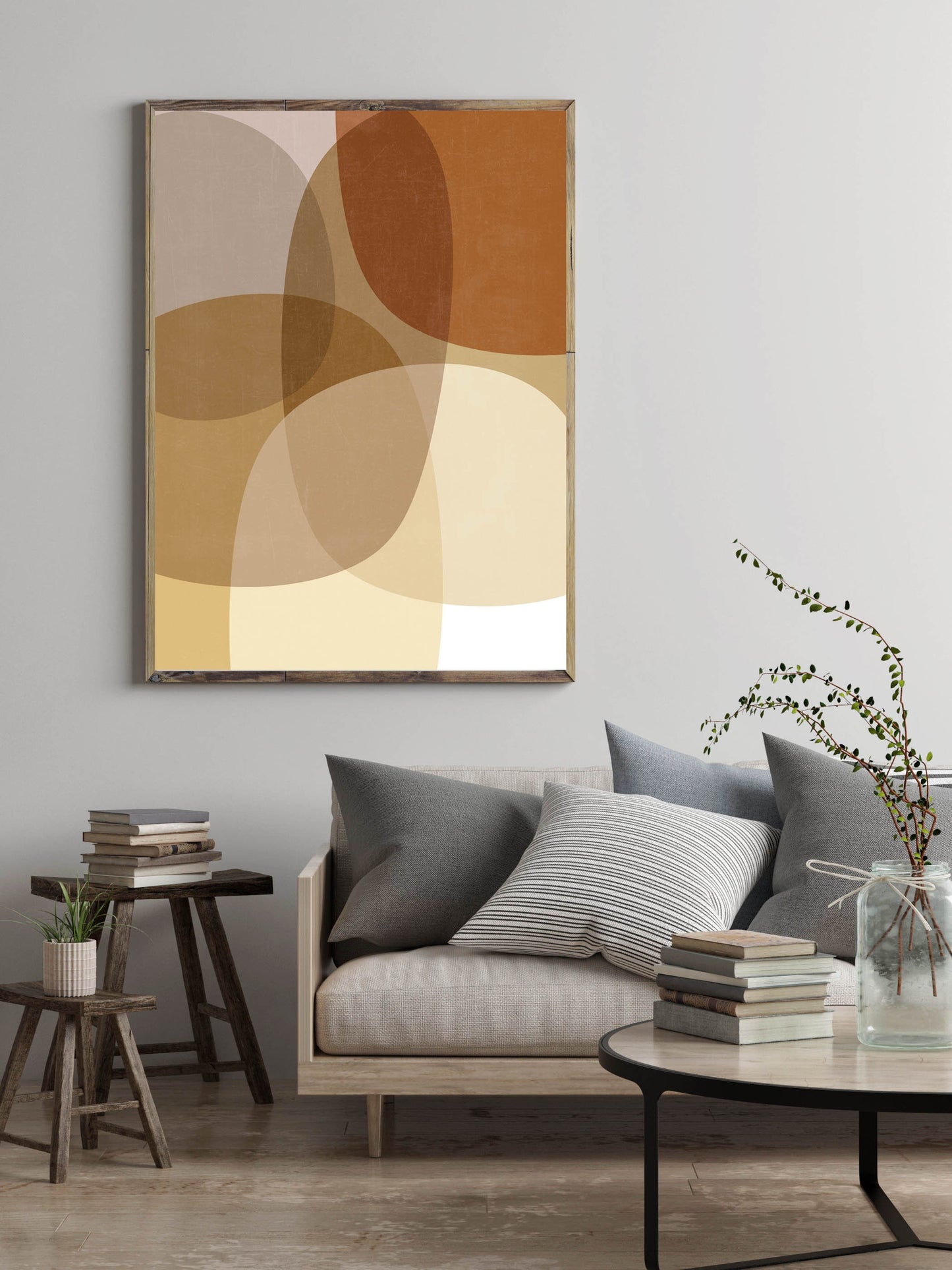 Set of 6 Colorful Boho Abstract Wall Art Prints