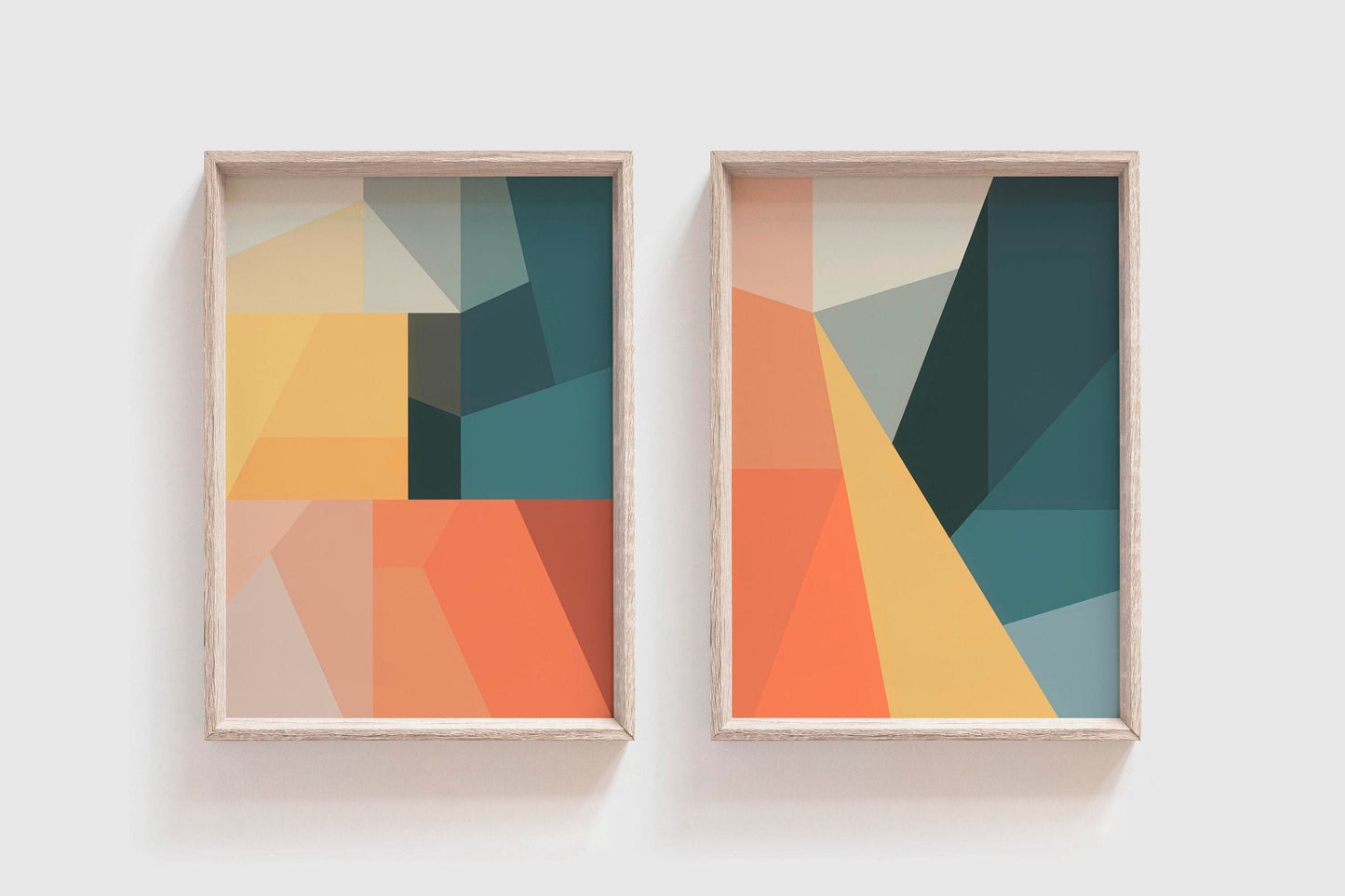 Set of 2 Boho Modern Abstract Prints