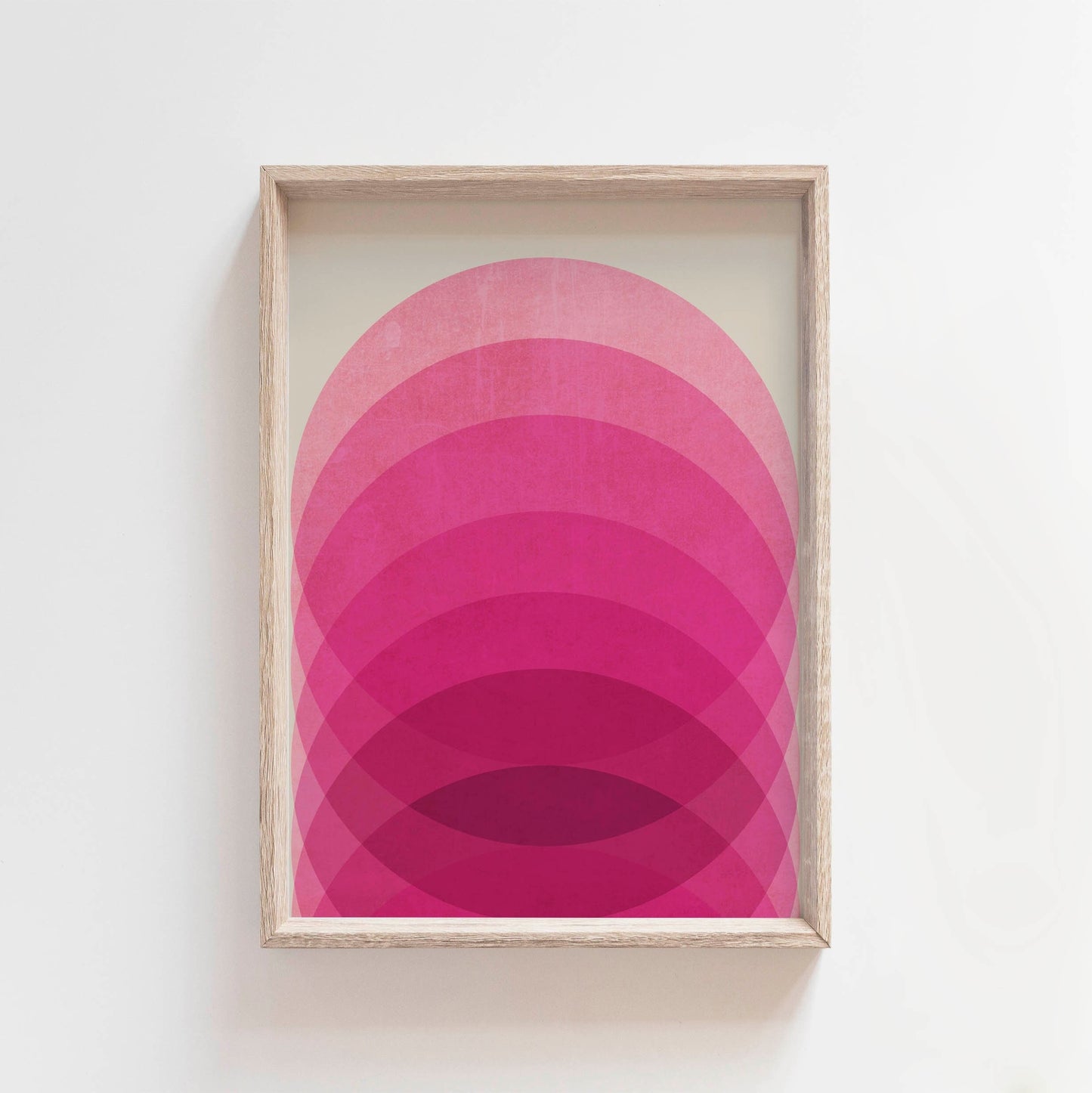 Bright Pink Modern Abstract Art Print