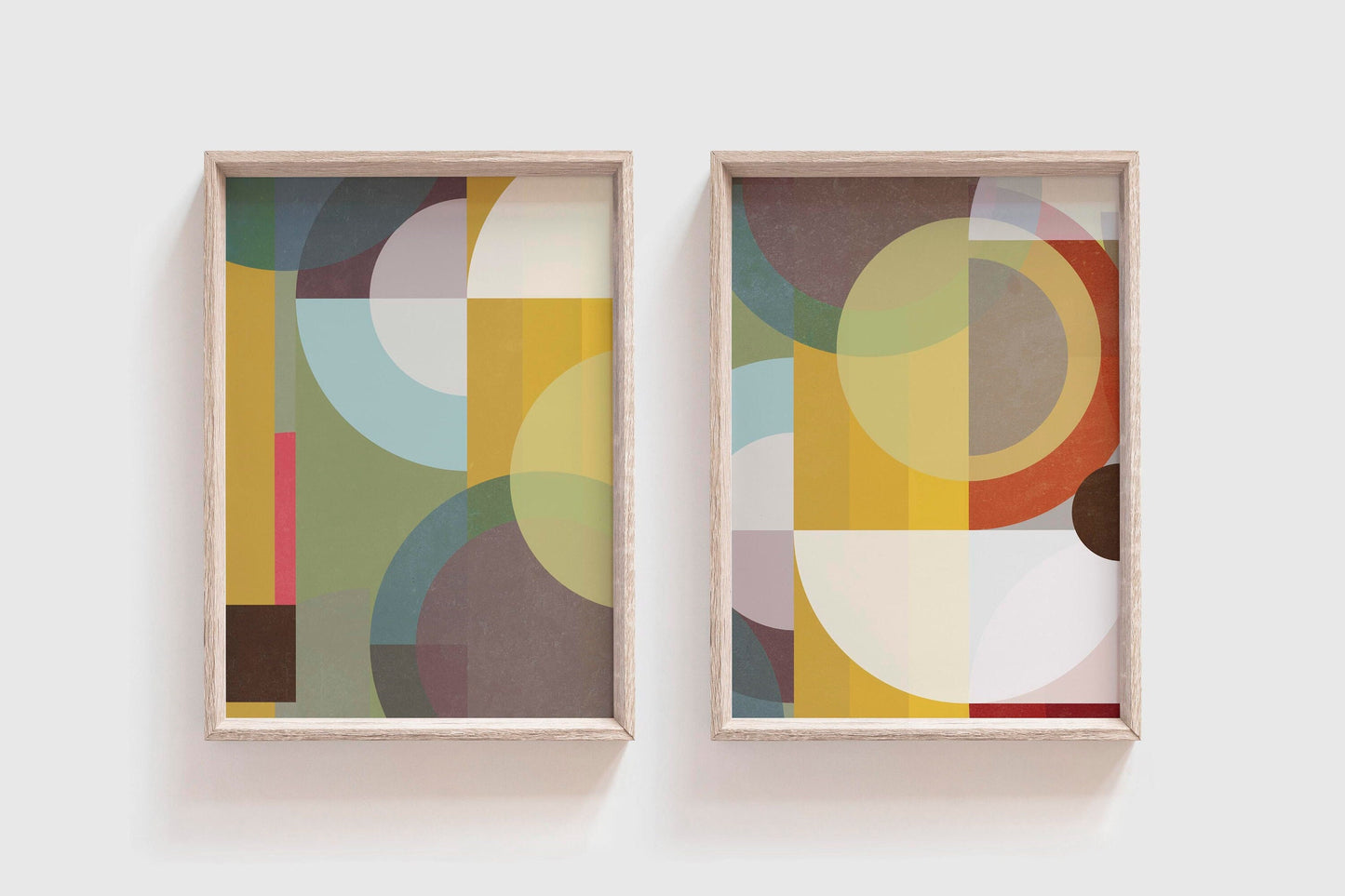 Set of 2 Modern Unique Abstract Prints