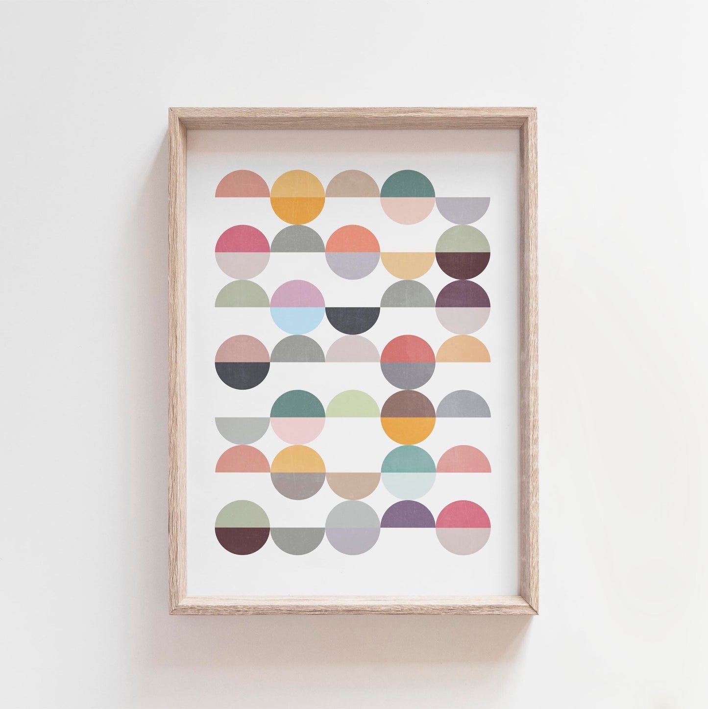 Cute & Colorful Scandi Polka Dots Modern Art Print