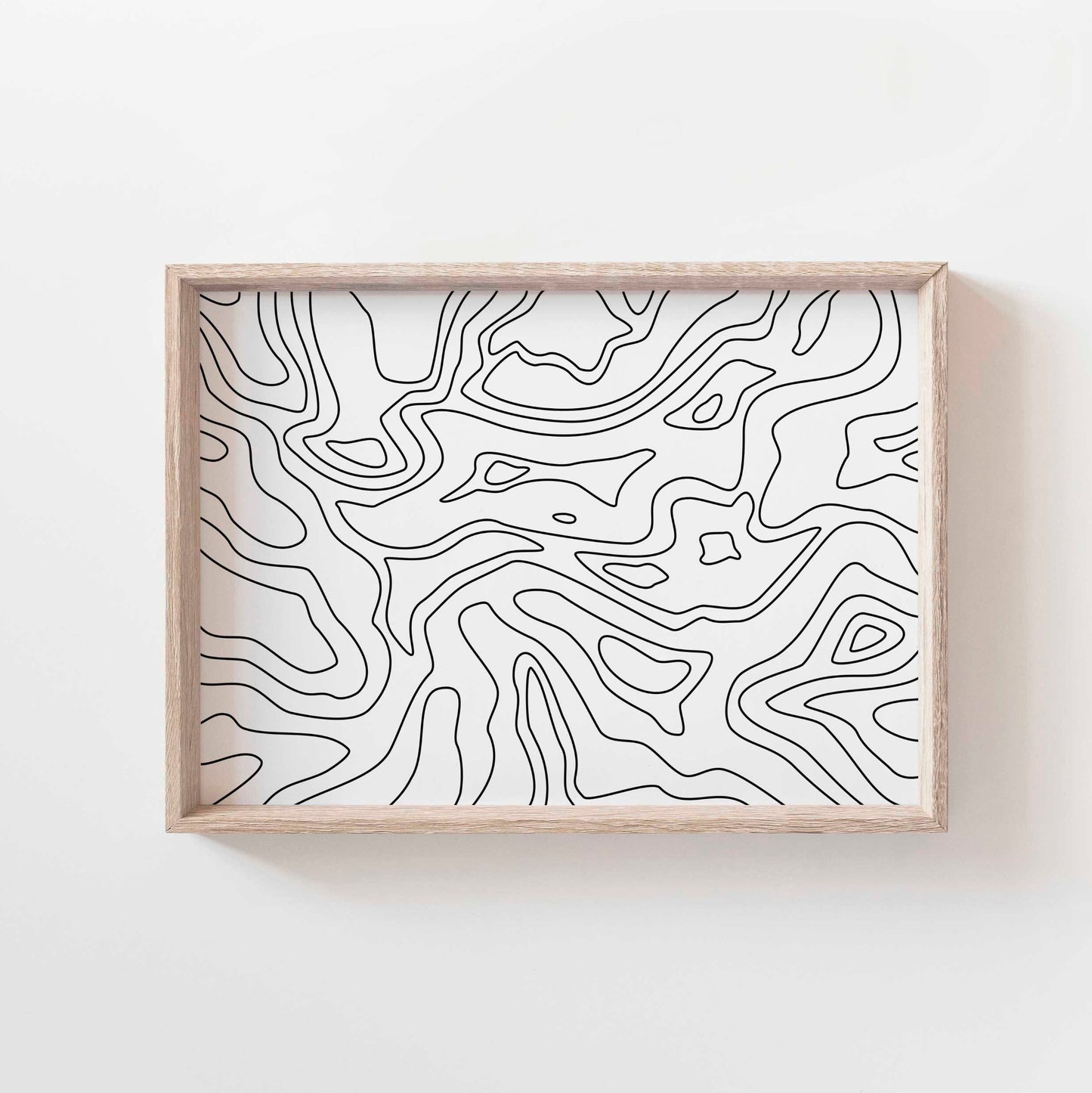 Minimalist Art Line Art Topography Art Print