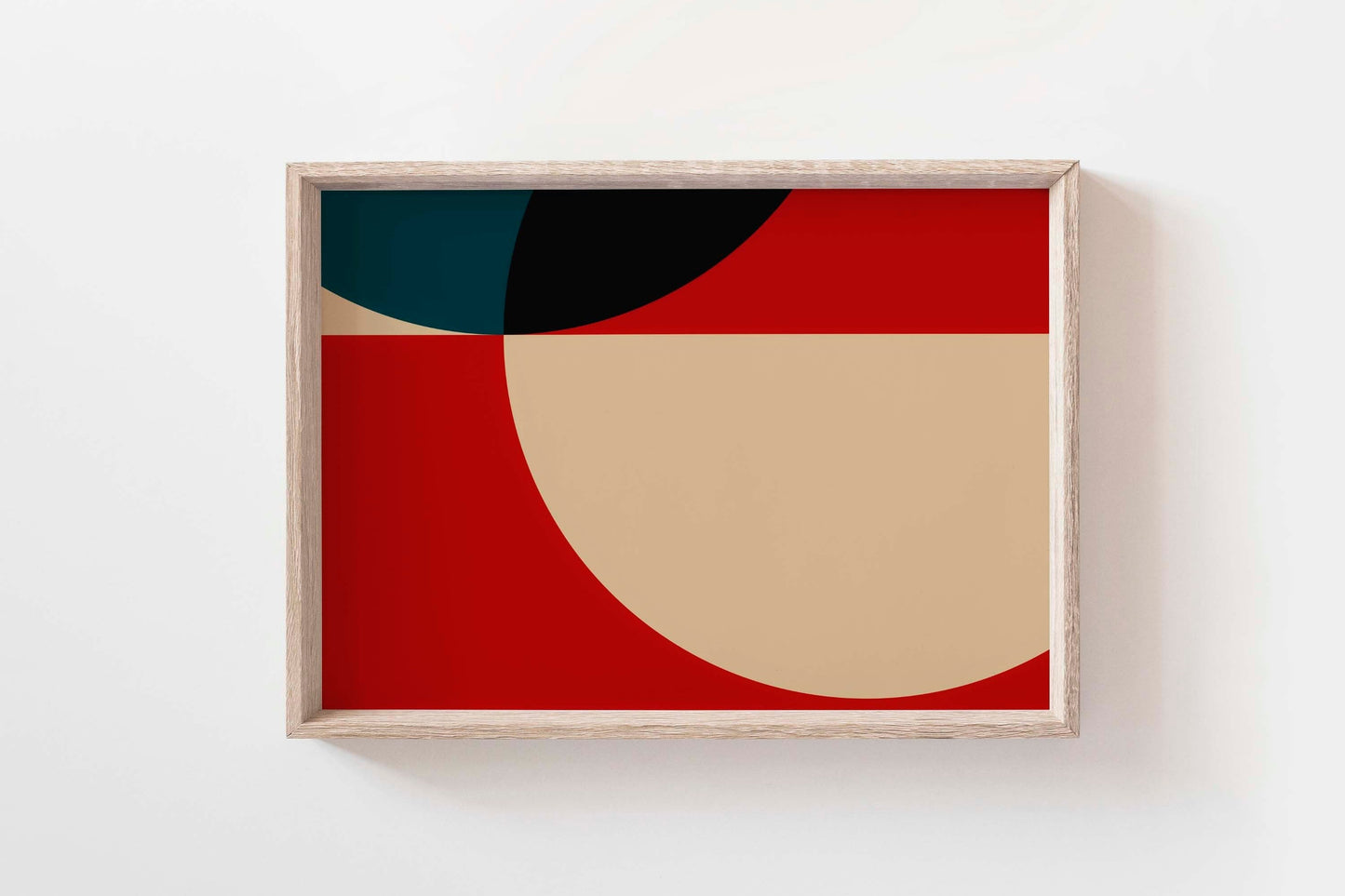 Large Red Abstract Modern Art Print