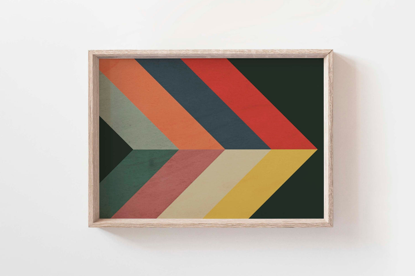 Colorful Modern Abstract Chevron Pattern Print