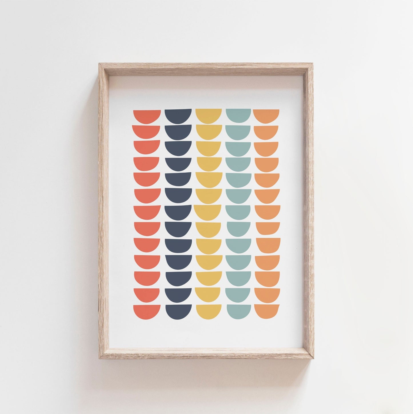Cute Colorful Mid Century Scandi Art Print