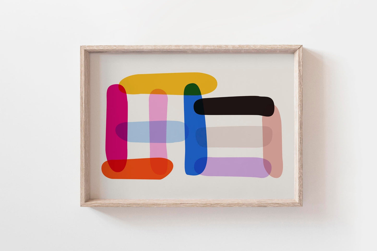 Bright and Colorful Modern Abstract Art Print