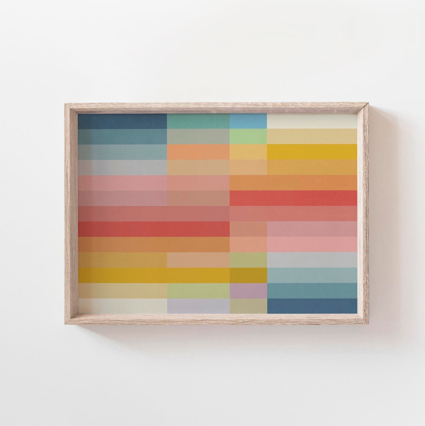 Boho Pastel Abstract Color Block Art Print