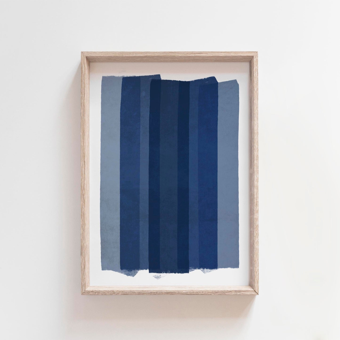 Blue Brush Stroke Abstract Art Print