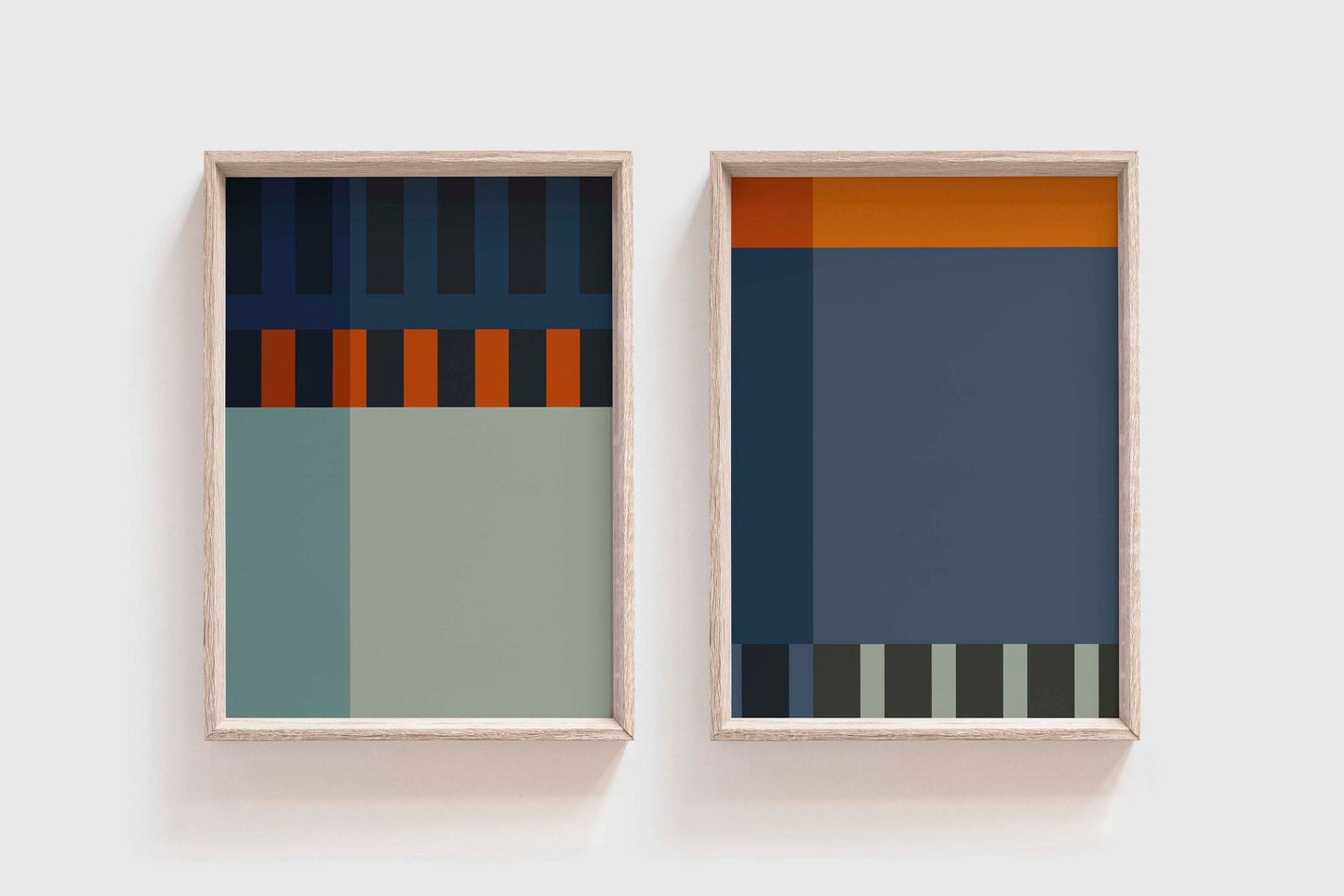 Set of 2 Fun Colorful Abstract Art Prints