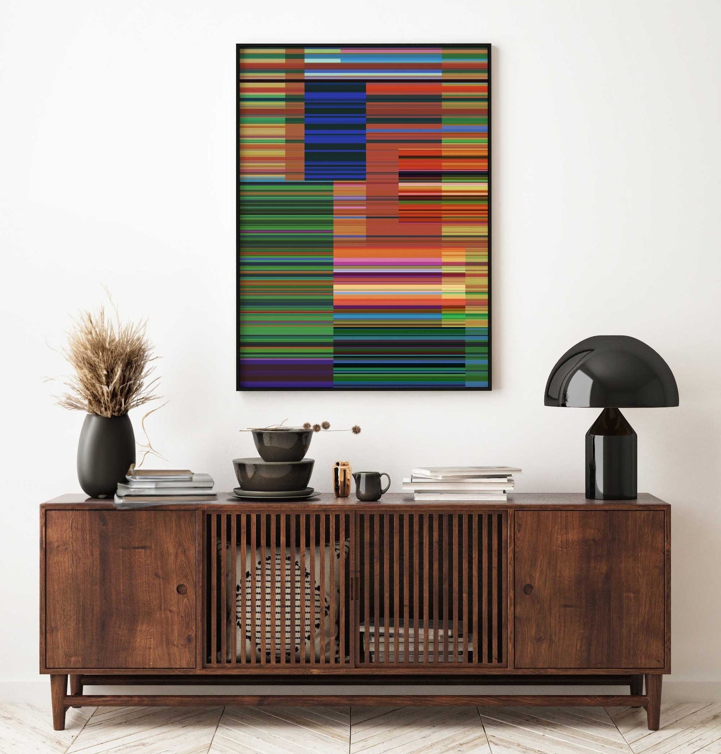 Vibrant Abstract Glitch Art Print