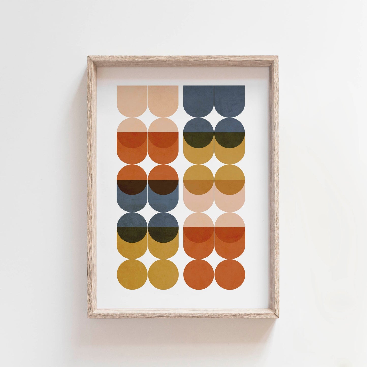 Colorful Mid Century Modern Abstract Print