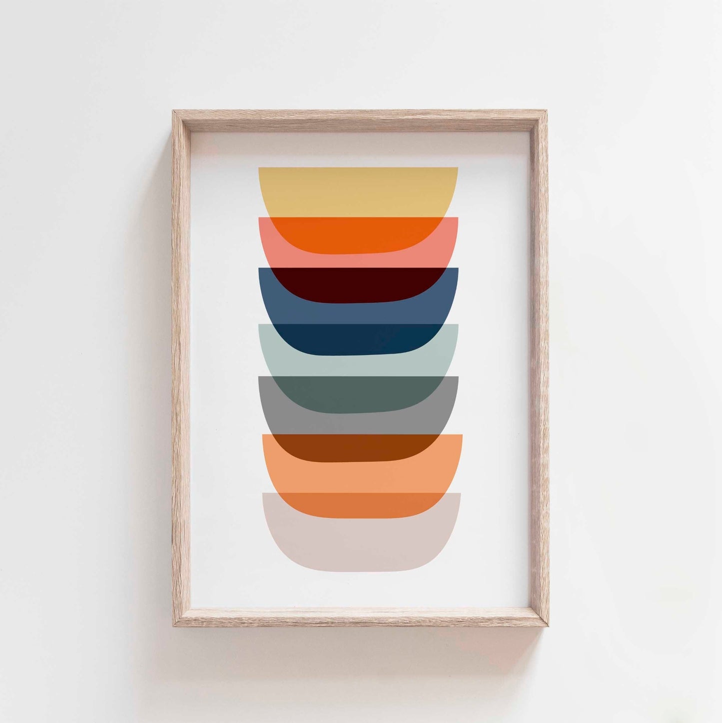 Fun Colorful Abstract Scandi Wall Art Print
