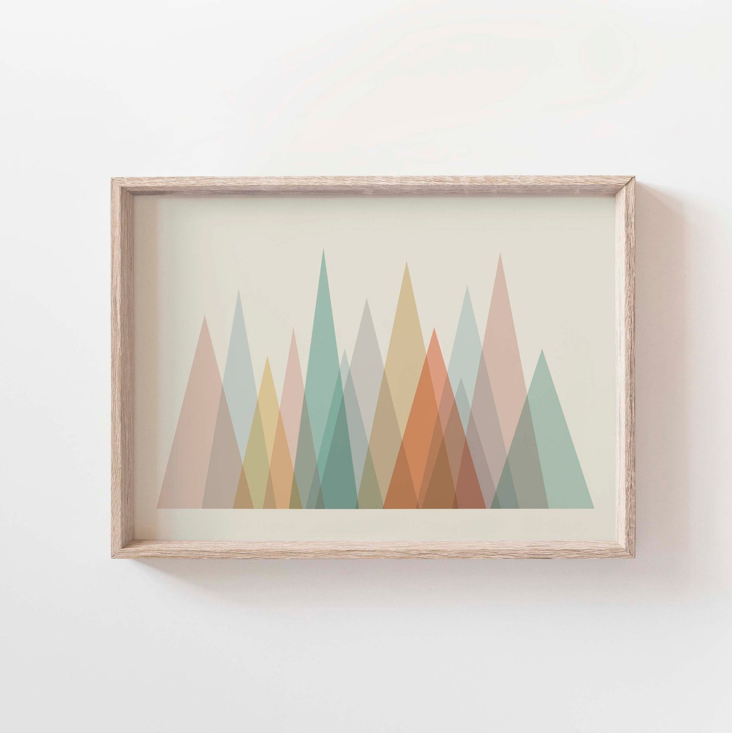 Boho Cute Abstract Mountain Art Print