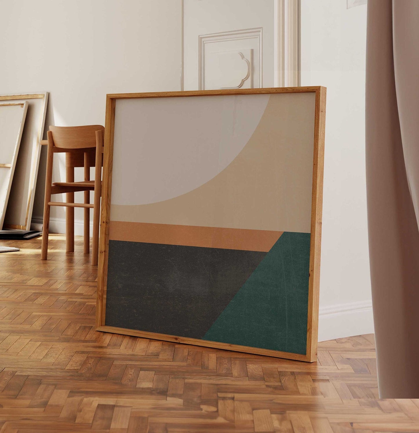 Set of 2 Mid Century Modern Square Art Prints