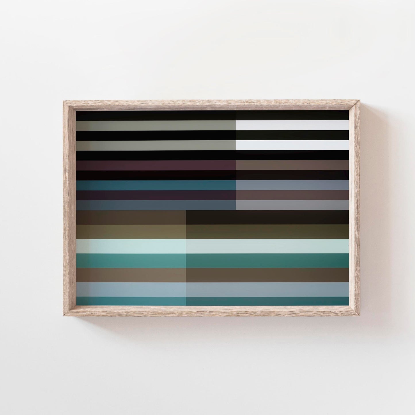 Cool Abstract Color Block Art Print, in Earth Colors