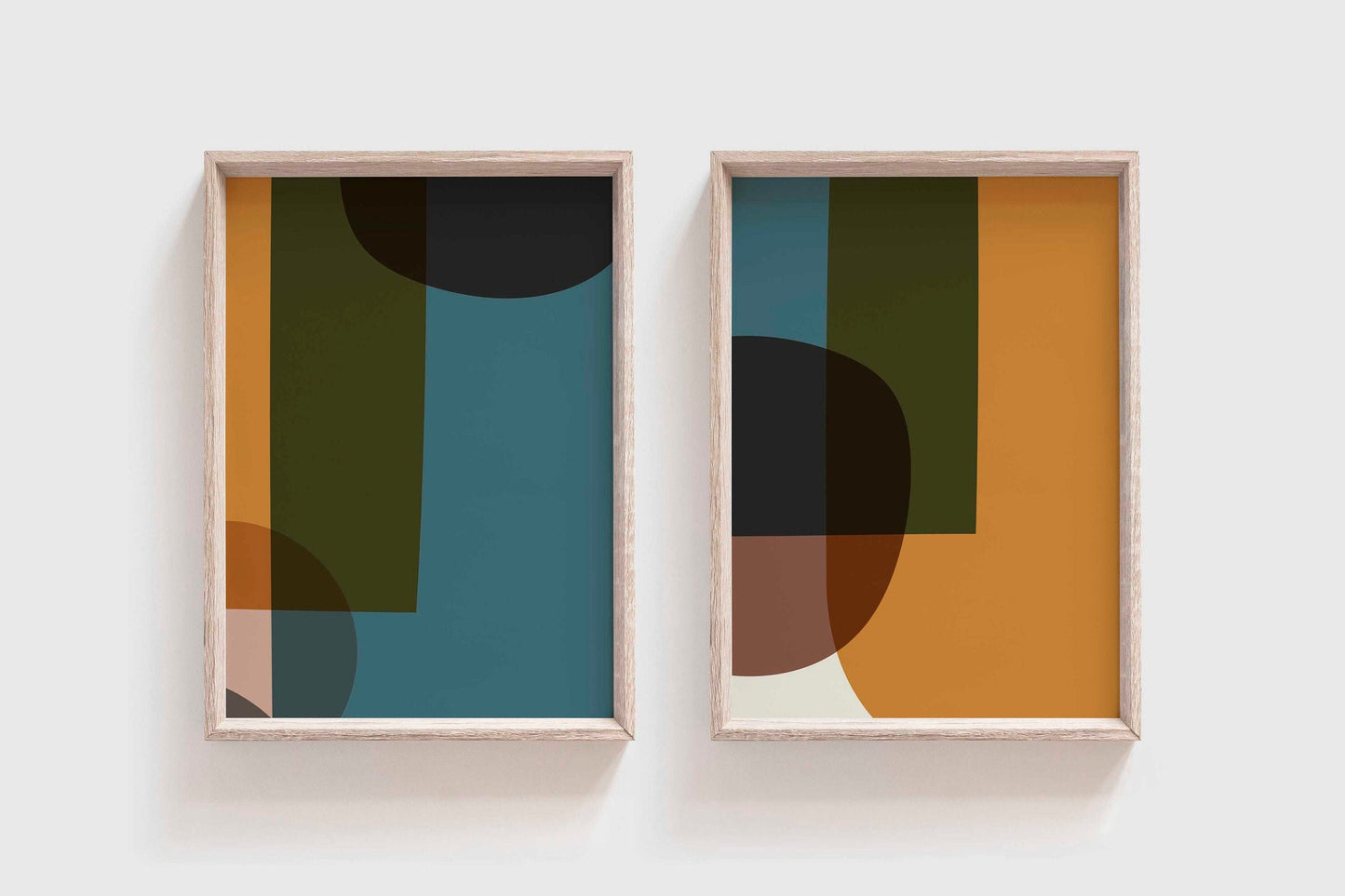 Set of 2 Fun Colorful Modern Art Prints