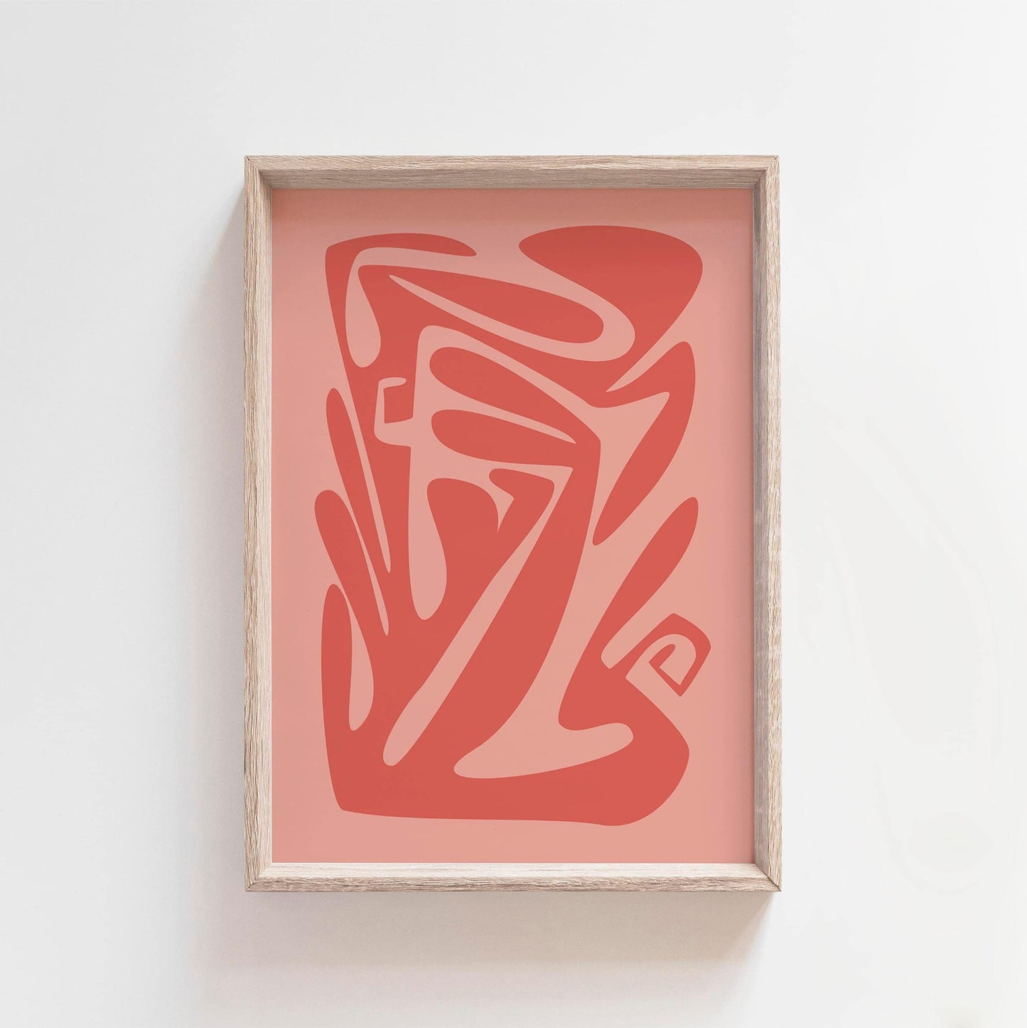 Pink Abstract Modern Wall Art Print