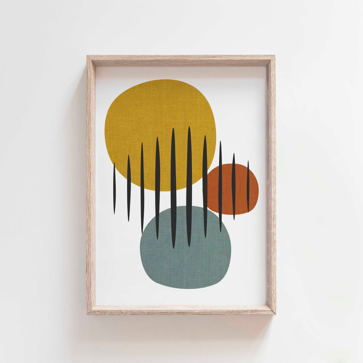 Mid Century Modern Abstract Print, in Retro Colors