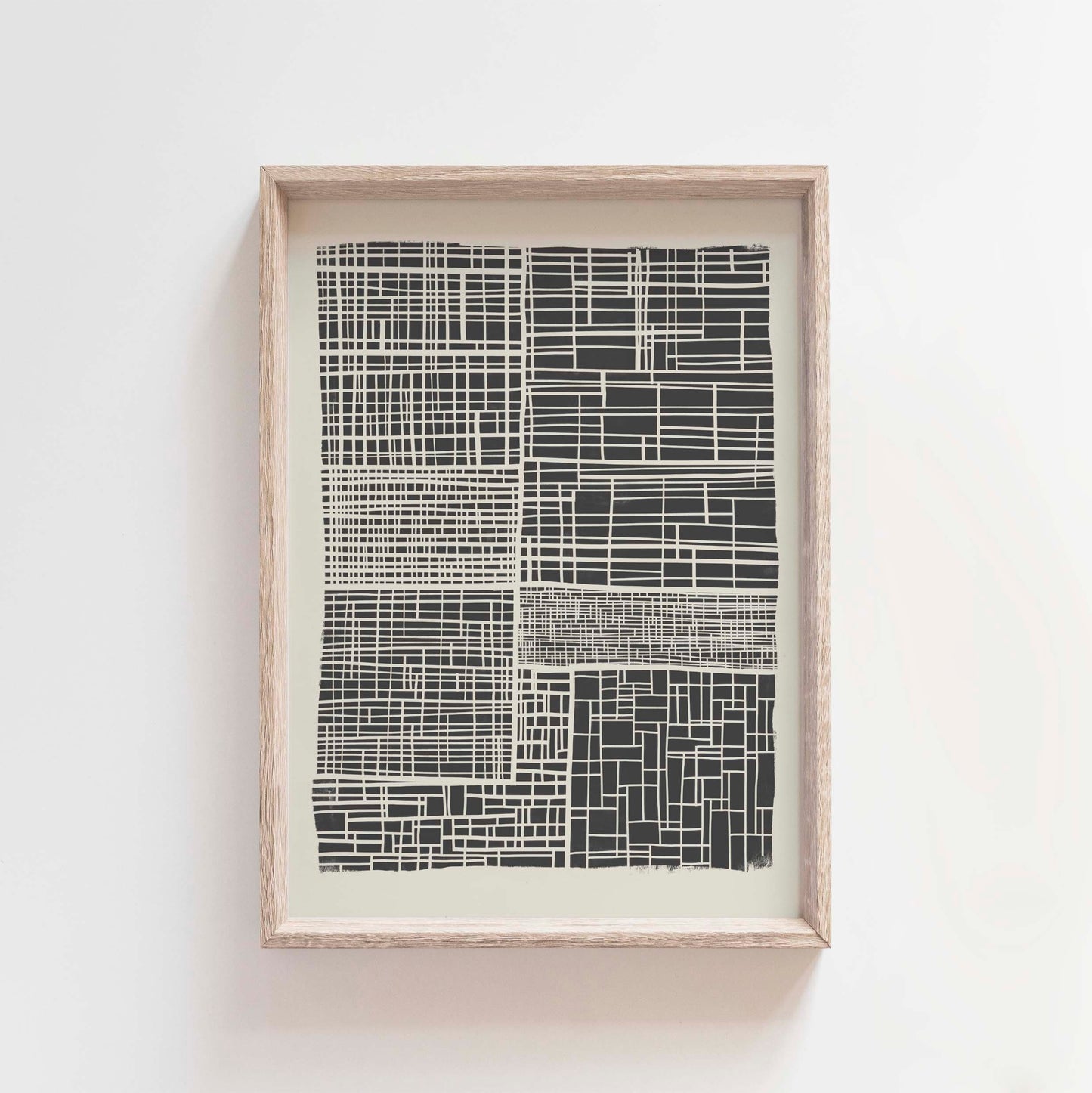 Black and Beige Boho Illustration Art Print