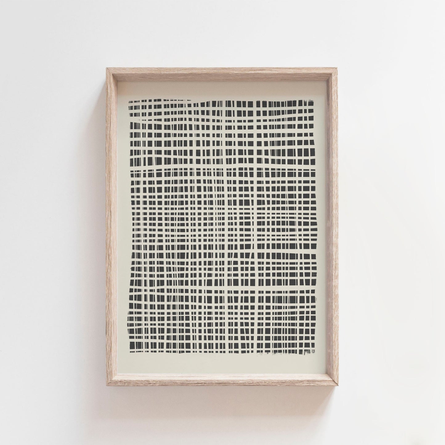 Modern Black and Beige Boho Line Art Print