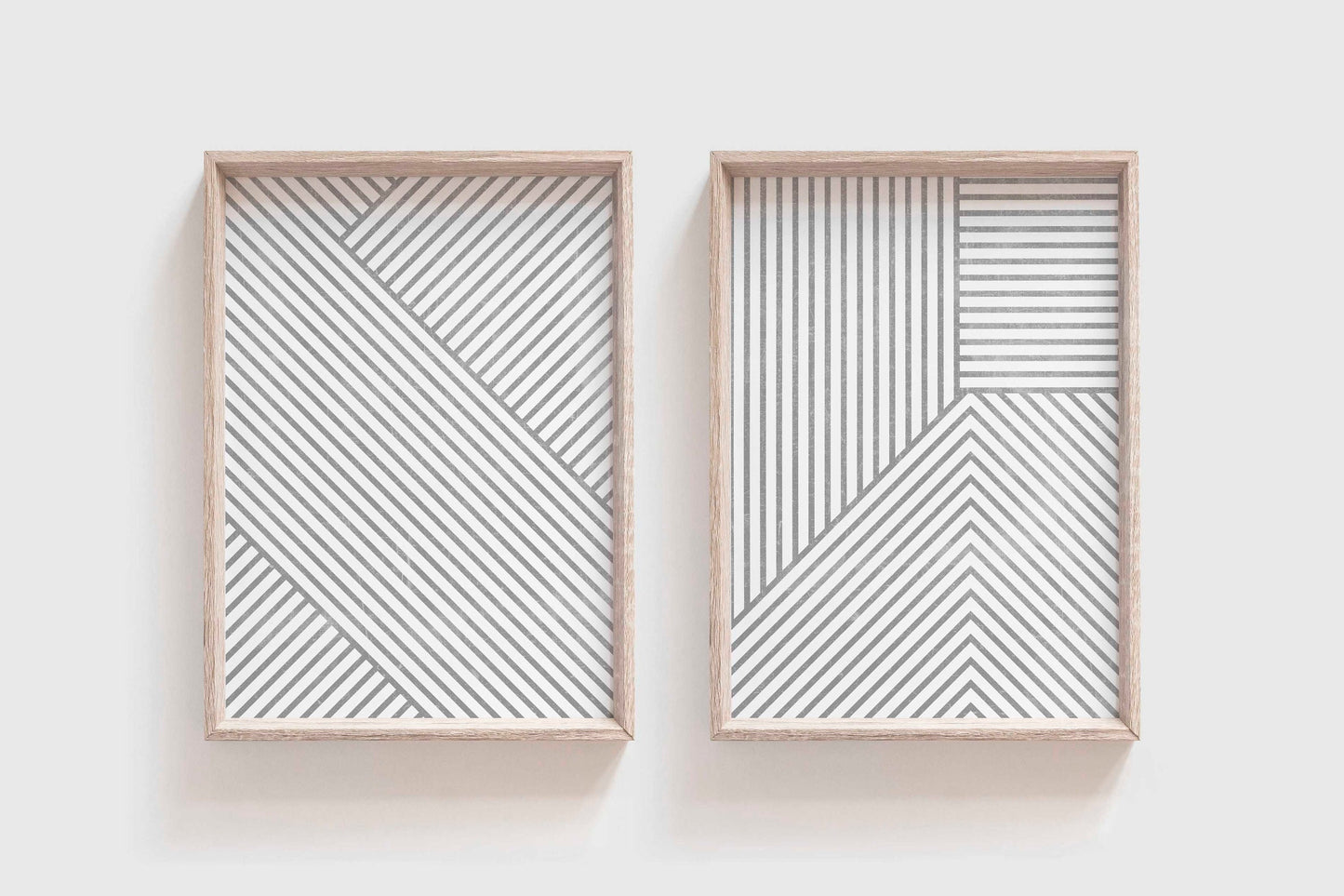 Set of 2 Modern Black and White Line Art Prints