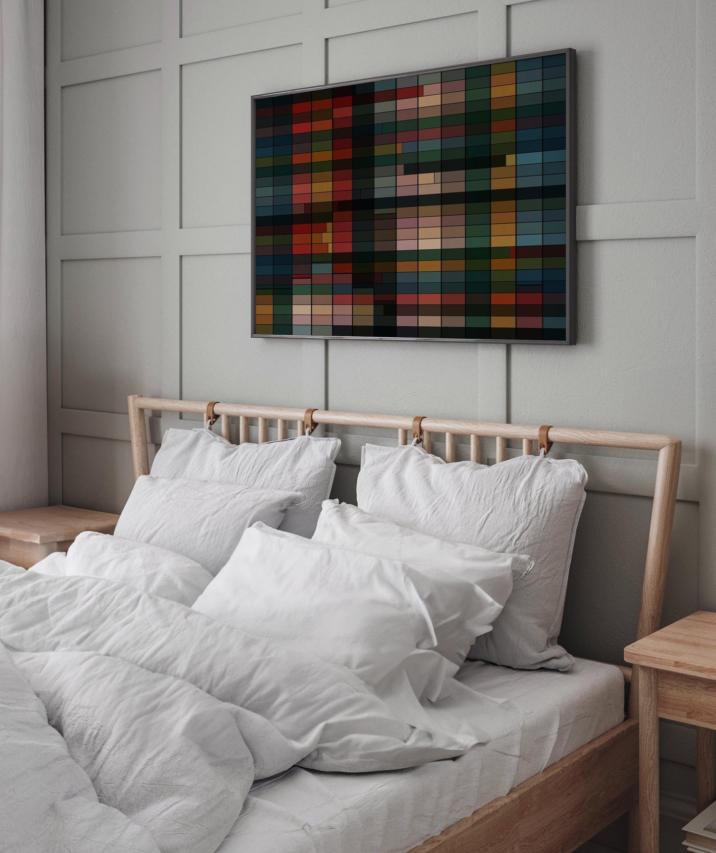 Cool Color Blocks Abstract Modern Art Print