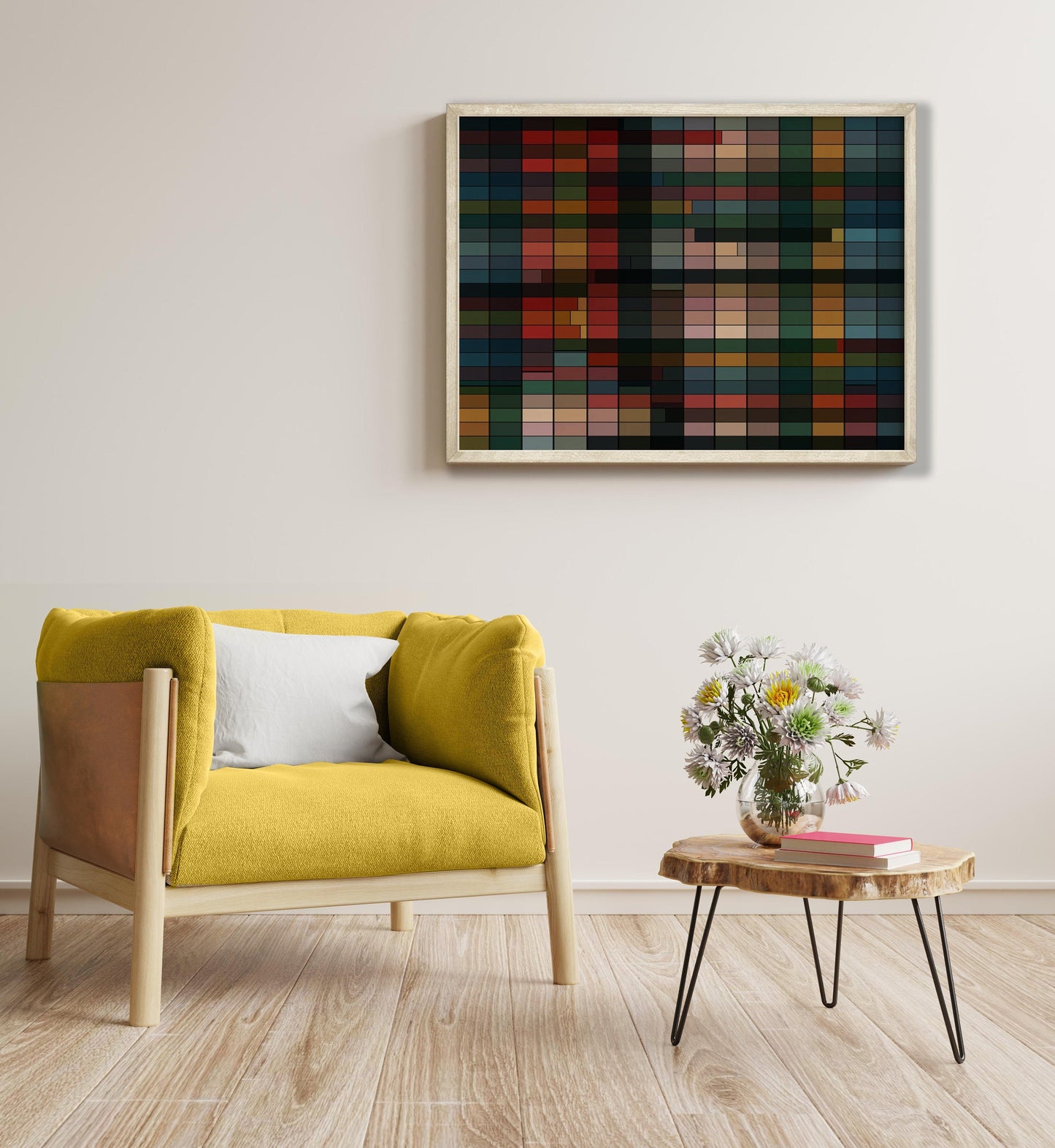 Cool Color Blocks Abstract Modern Art Print