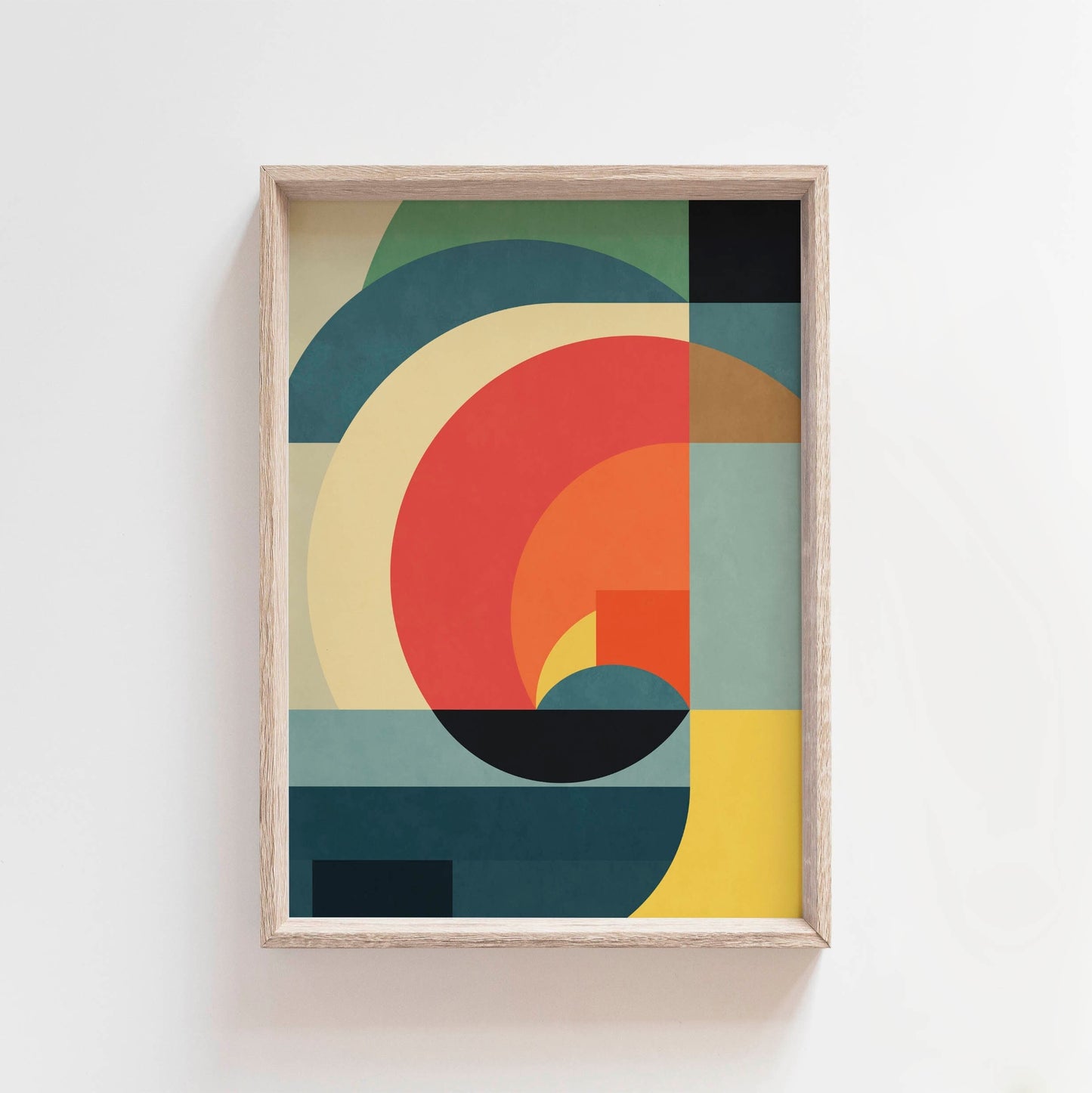 Colorful Bauhaus Style Wall Art Print