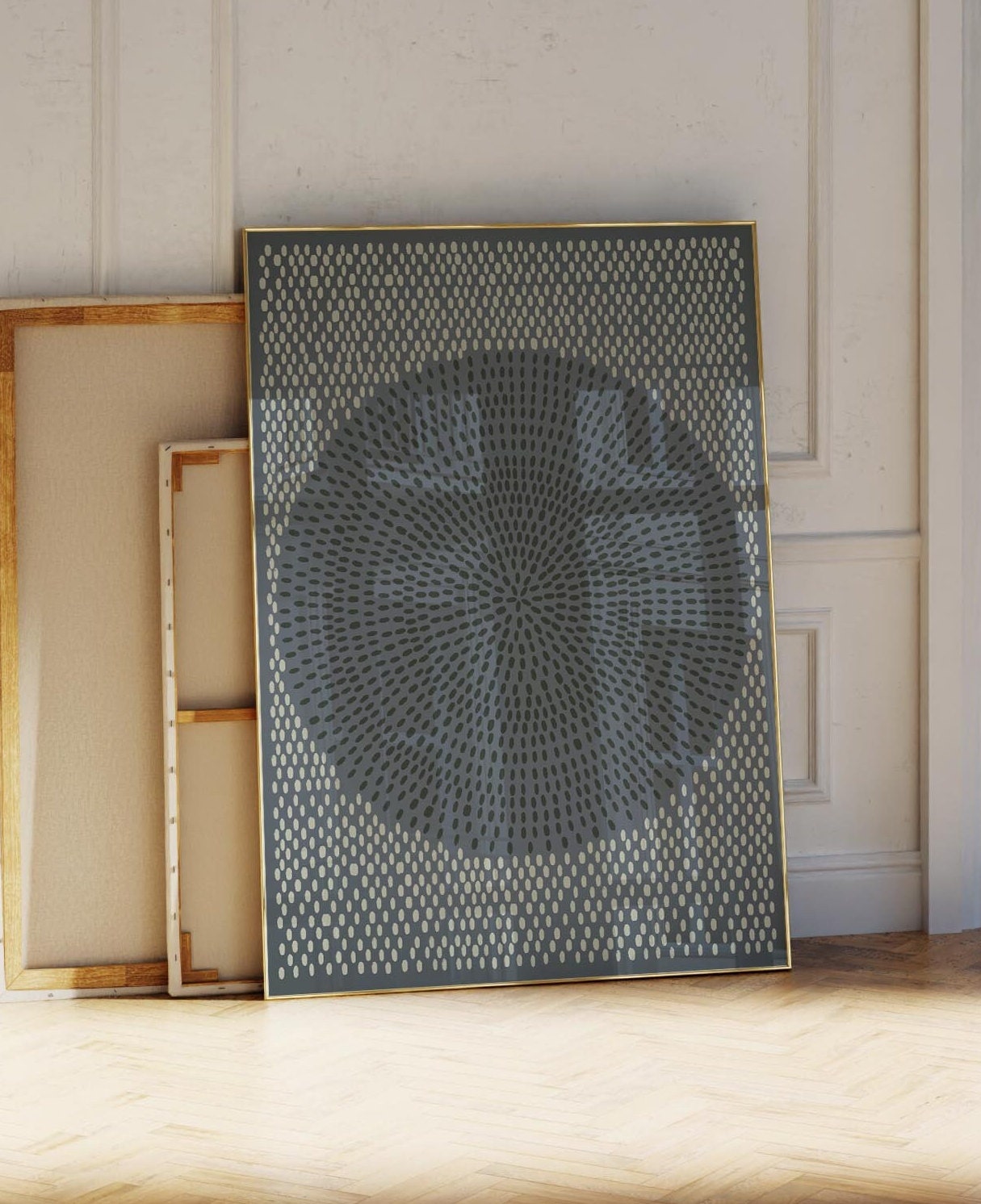 Cool Blue Abstract Illustration Art Print