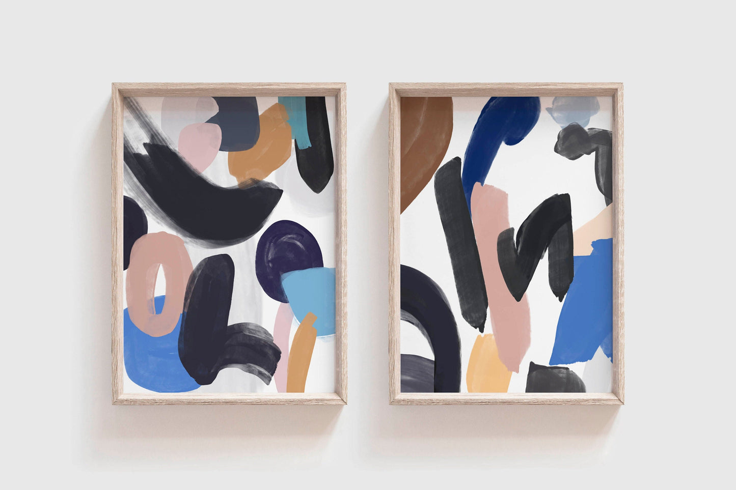 Set of 2 Fun Graffiti Abstract Wall Art Prints