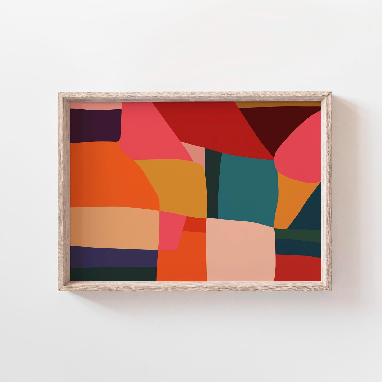 Large Abstract Patchwork Modern Art Print