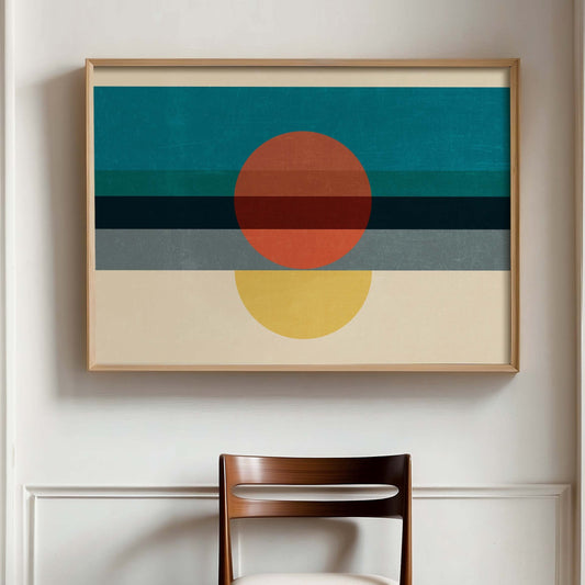 Original Retro Abstract Wall Art Print